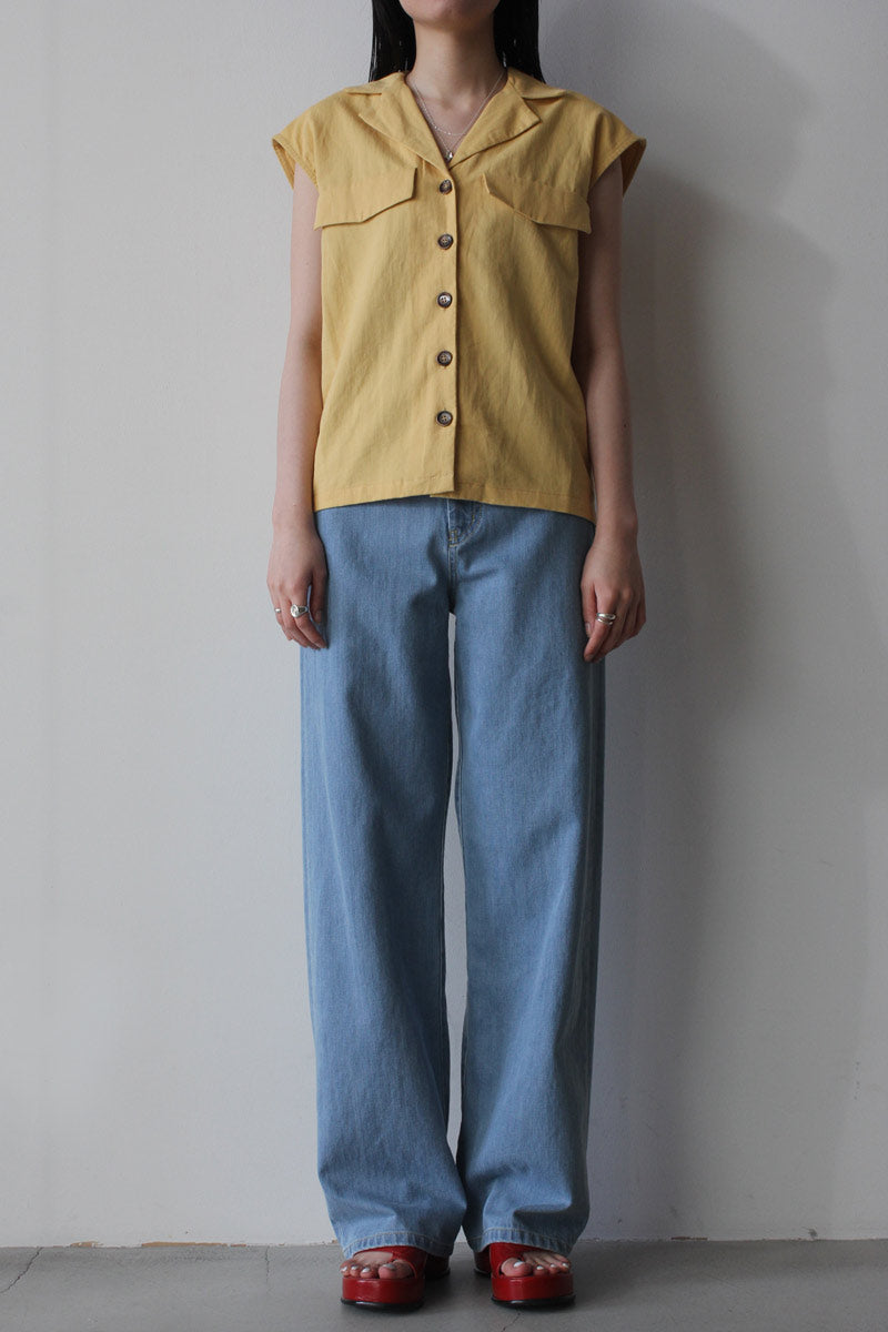 DIGNA SAFARI SHIRT / YELLOW [40%OFF]