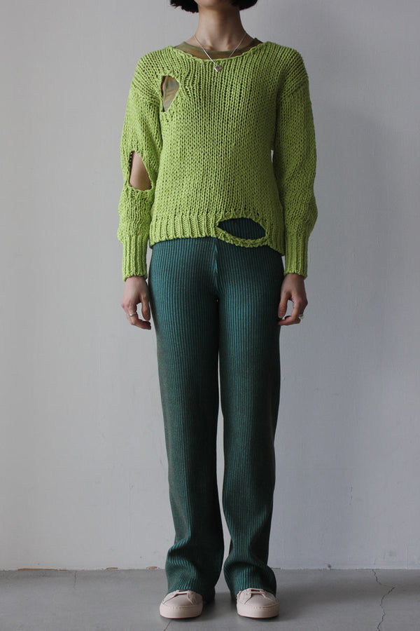 RENZO KNIT SWEATER / PASTEL LIME [40% OFF]