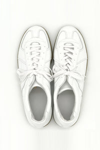 ALL LEATHER GERMAN TRAINER / WHITE
