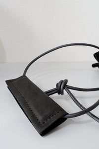CALF DRAWSTRING BAG 2ND(M) / BLACK