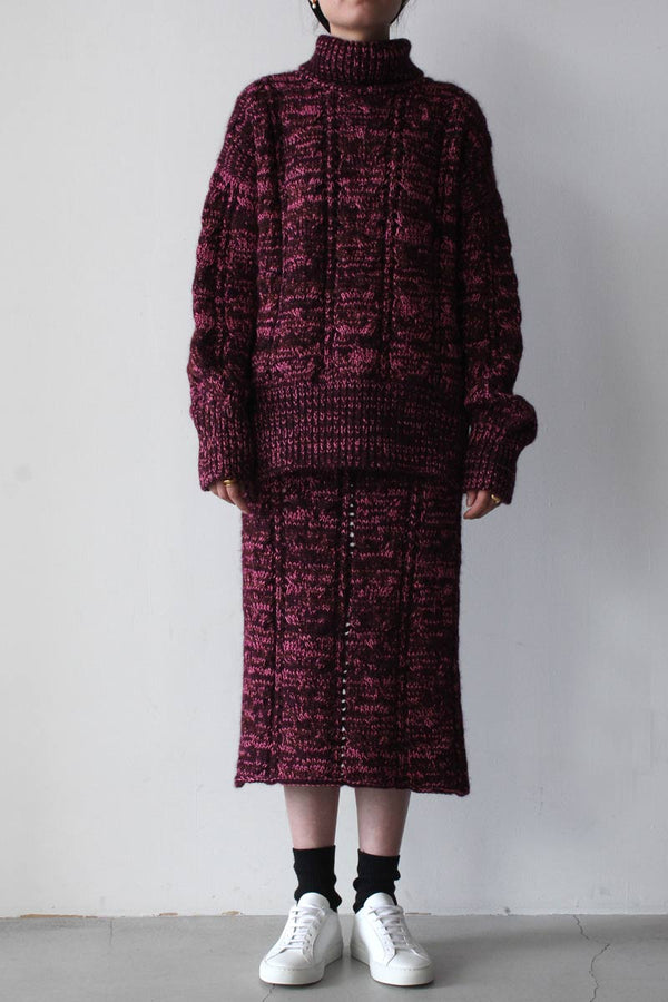 SOLA SKIRT / BURGUNDY