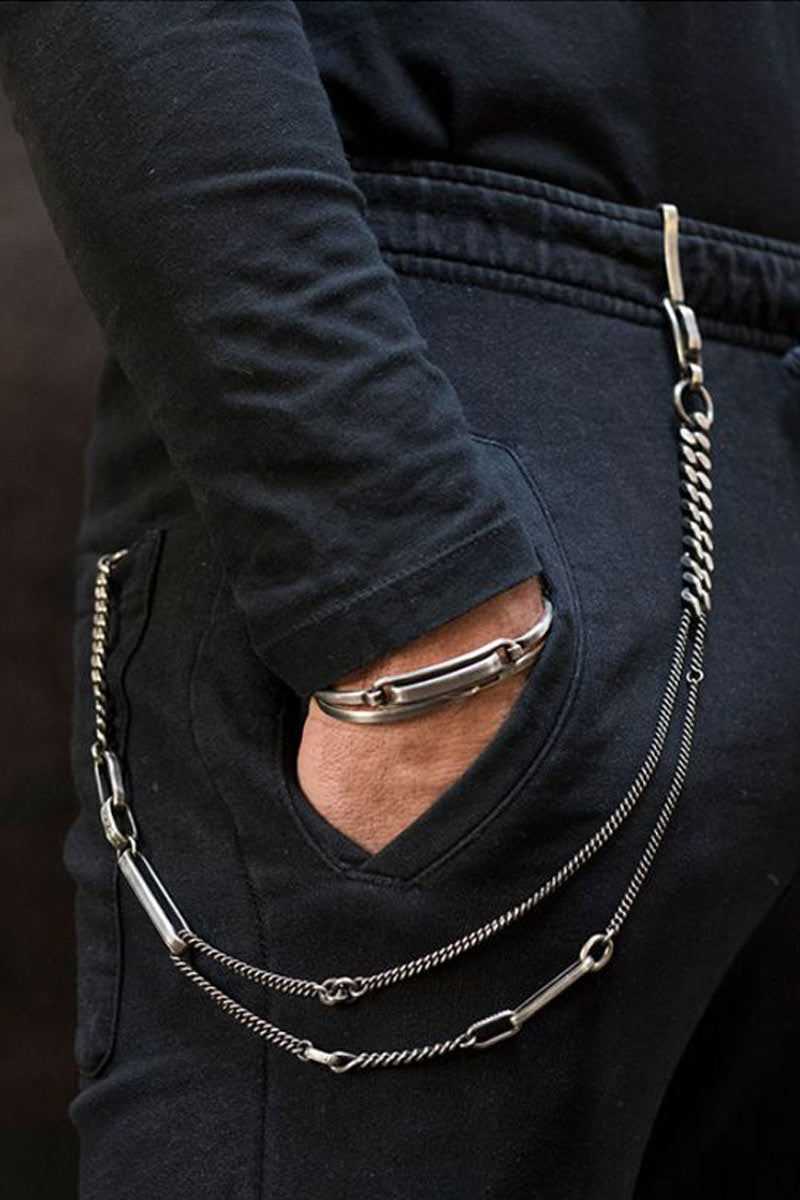 KEYCHAIN ​​TRACE LINKS / STERLING SILVER 