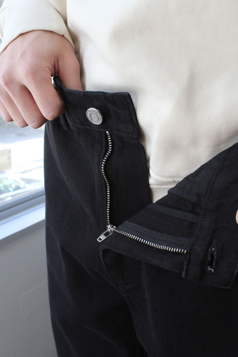 TROUSERS ALEF DENIM / INDIGO BLACK [70%OFF]