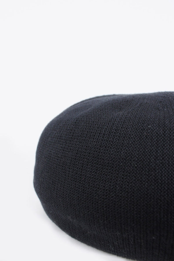 CASHMERE&COTTON MESH BERET / BLACK