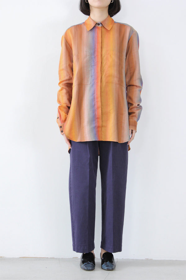 THAMES RAINBOW COTTON WOOL SHIRT / MULTI [30%OFF]