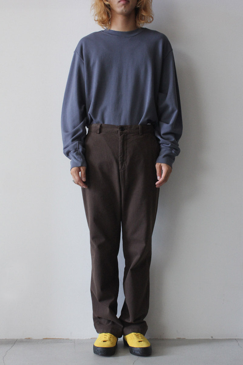 KEEP TROUSERS / BROWN BRUSHED TWILL [60% OFF]