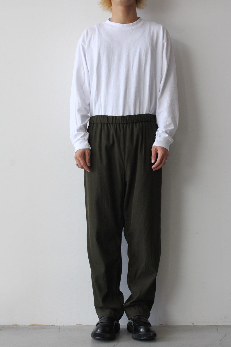 CASEY CASEY | FAB PANT - WOOLEN / KHAKI ウールコットンイージー