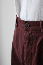 Load image into Gallery viewer, BASIC LONG PANT DOUBLE COT / BURGUNDY