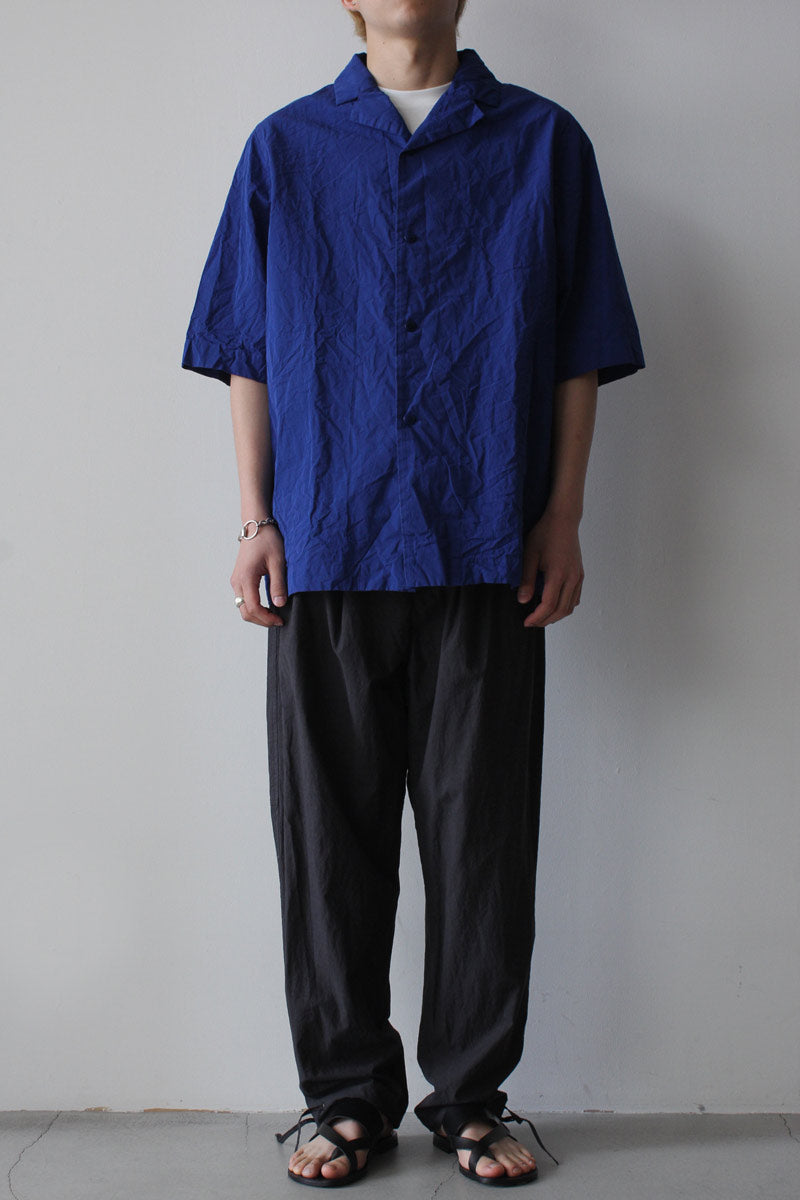 CASEY CASEY | VERGER BIS BOWLING SHIRT - PAPER COTTON / KLEIN BLUE