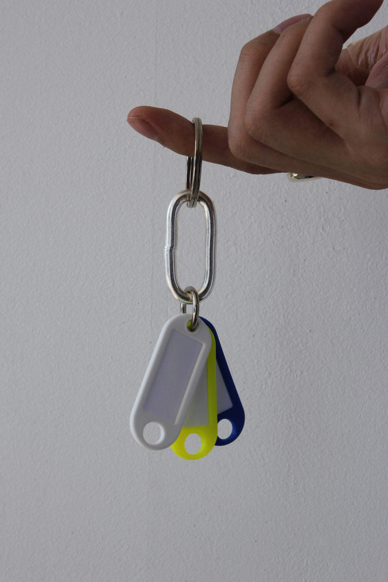 INA SEIFART | ETIIKETTEN KEY HOLDER / YELLOW MIX ネームタグ