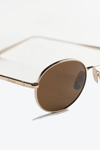 OVAL SUNGLASSES / SOFT GOLD/BROWN