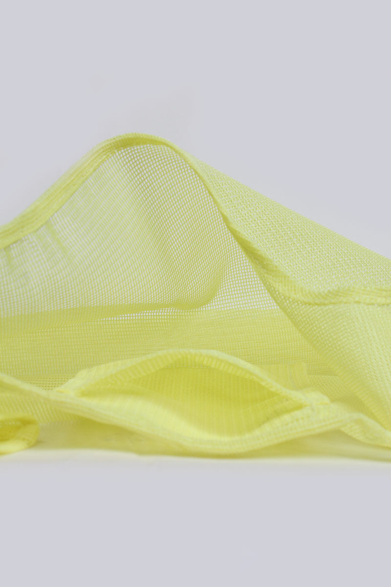 THE HOMBRE SMALL TOTE IN BIO-KNIT / PALE YELLOW