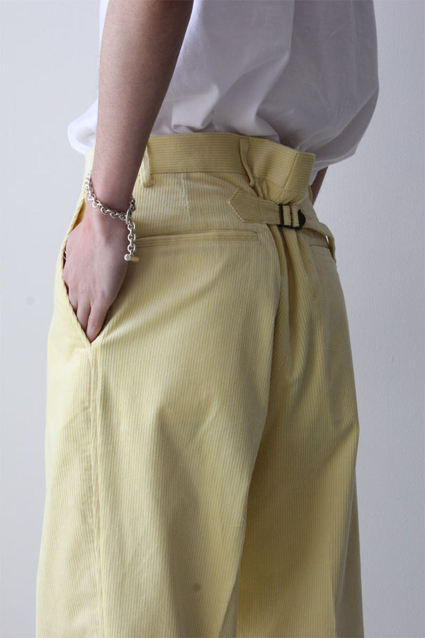 FRENCH CORDUROY ONE TUCK / YELLOW [金沢店]