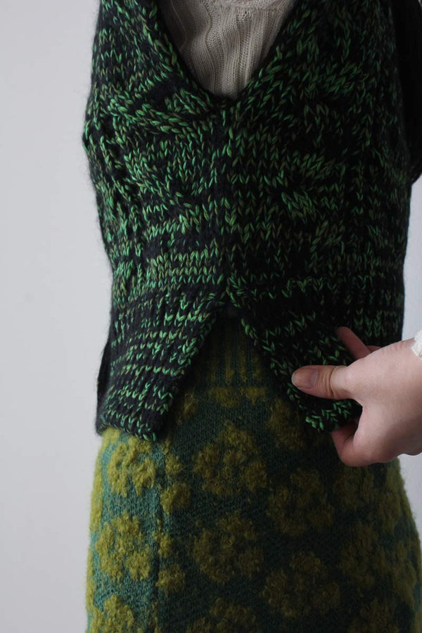 SOLA VEST / GREEN - BLACK [70%OFF]