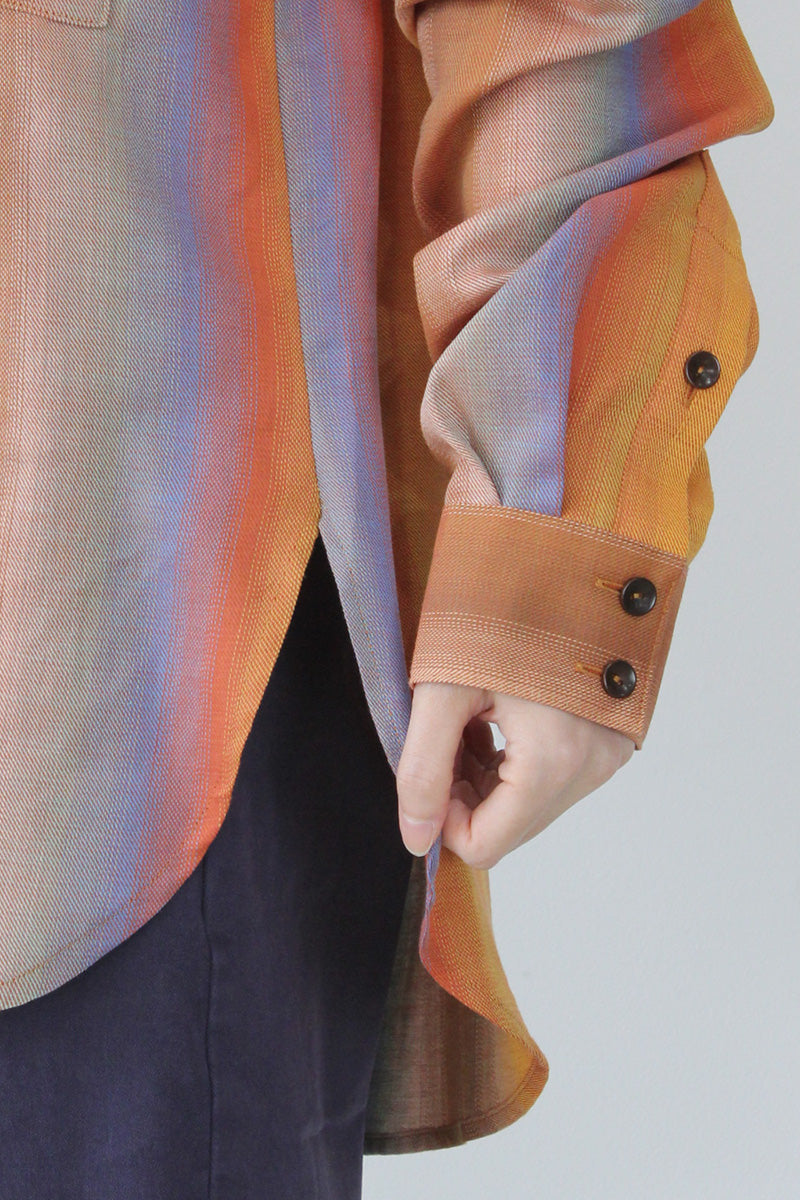 THAMES RAINBOW COTTON WOOL SHIRT / MULTI [30%OFF]