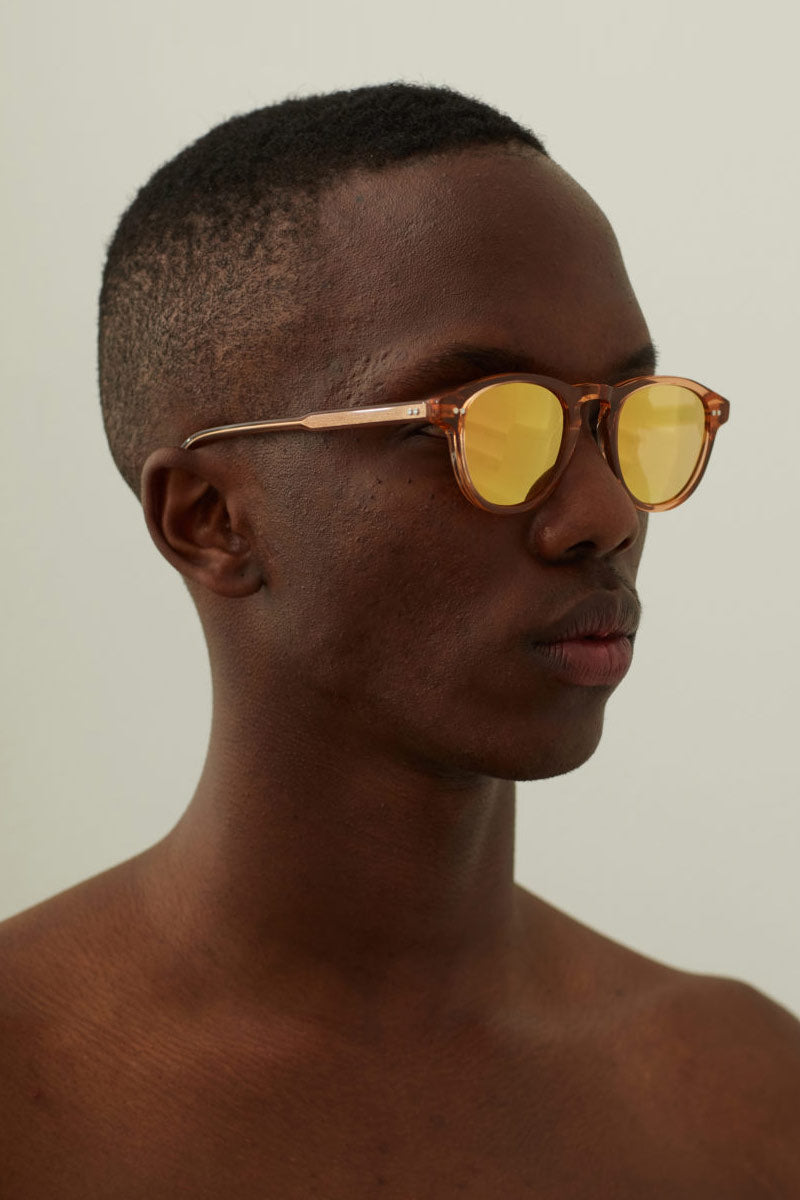 #002 ROUND SUNGLASSES / PEACH