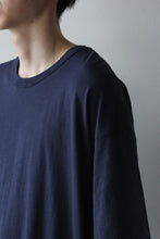Load image into Gallery viewer, TRIPLE COTTON SLUB JERSEY GARMENT DYDE T-SHIRT / NAVY [40%OFF]