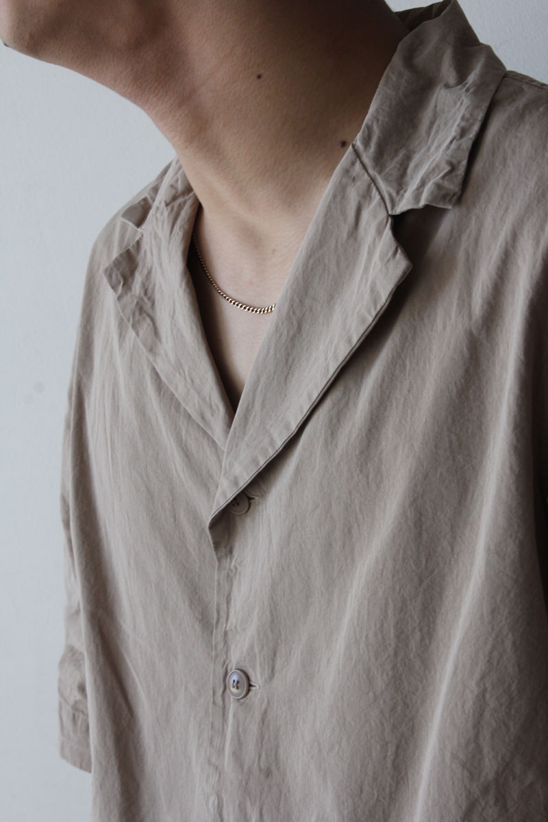 BOWLING SHIRT - PAPER COT / BEIGE [50%OFF]