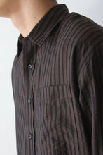 Load image into Gallery viewer, SHIRT NON-BINARY STRIPE / BLACK AND BROWN [30%OFF]