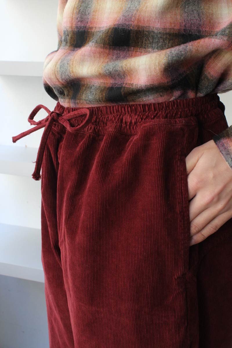 ALVA SKATE COTTON CORD TROUSERS / BURGUNDY [80% 할인]