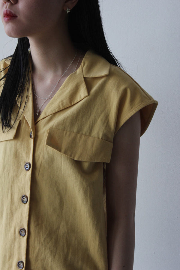 DIGNA SAFARI SHIRT / YELLOW [40%OFF]