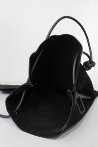 CALF DRAWSTRING BAG 2ND(M) / BLACK