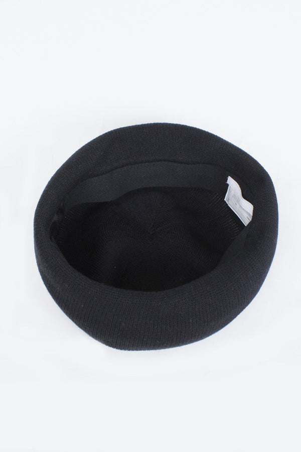CASHMERE&COTTON MESH BERET / BLACK