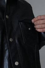 Load image into Gallery viewer, BLUE JACKET / BLACK LEATHER