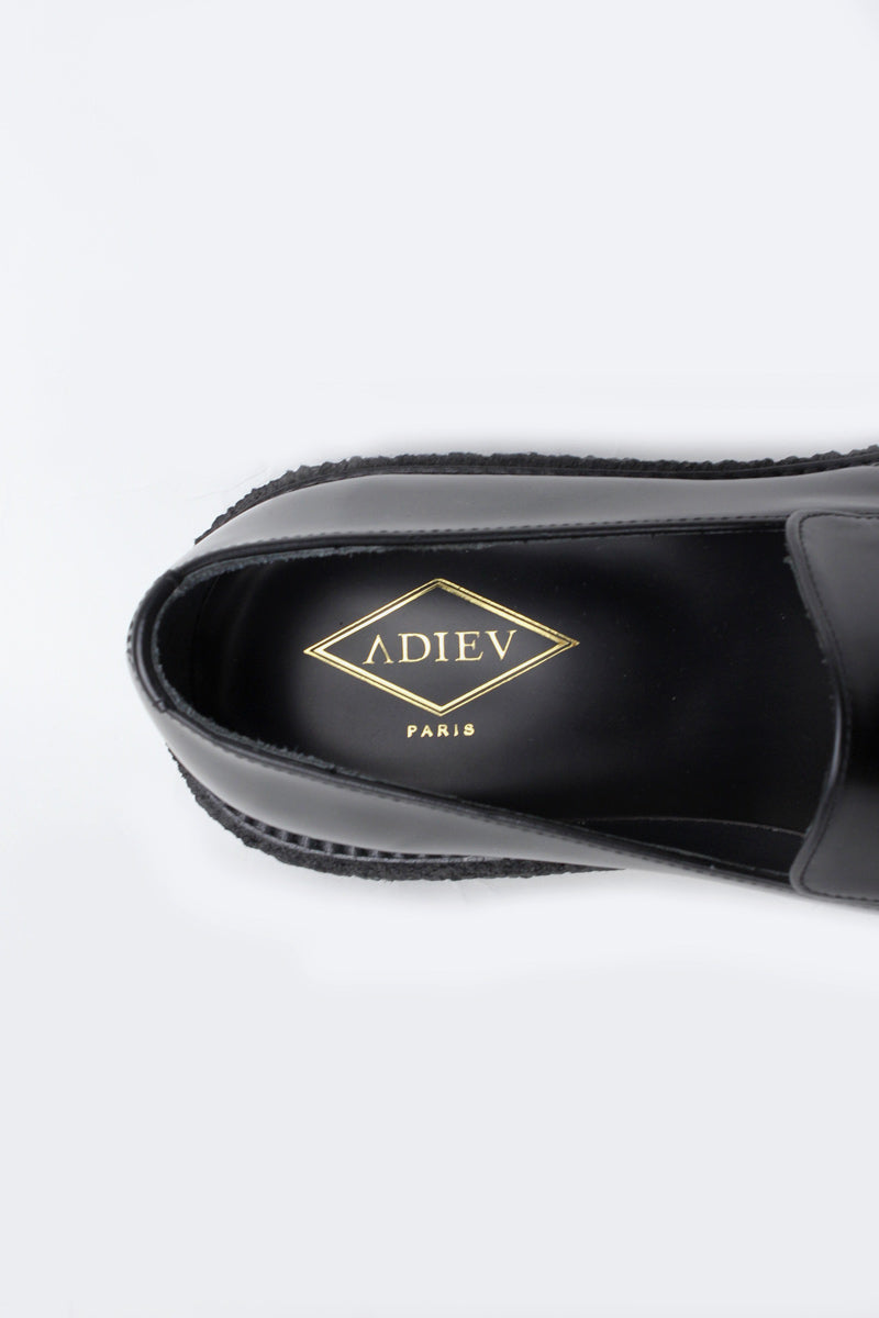 TYPE 139 SLIPPER NATURAL RUBBER SOLE / BLACK [40%OFF]