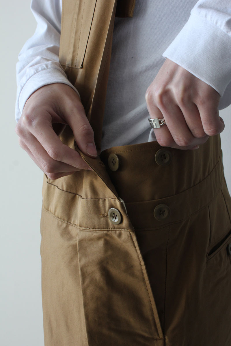 NEAT | GIZA MOLESKIN LIGHT OVERALL / KAHKI ギザモールスキンライト