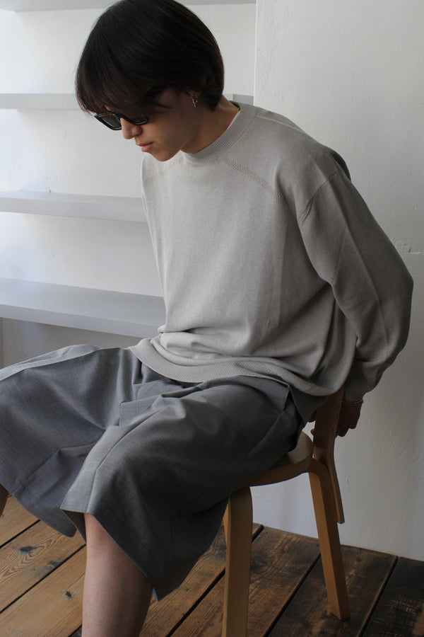 SILK FRETWORK SWEATER / MURMUR [50%OFF]