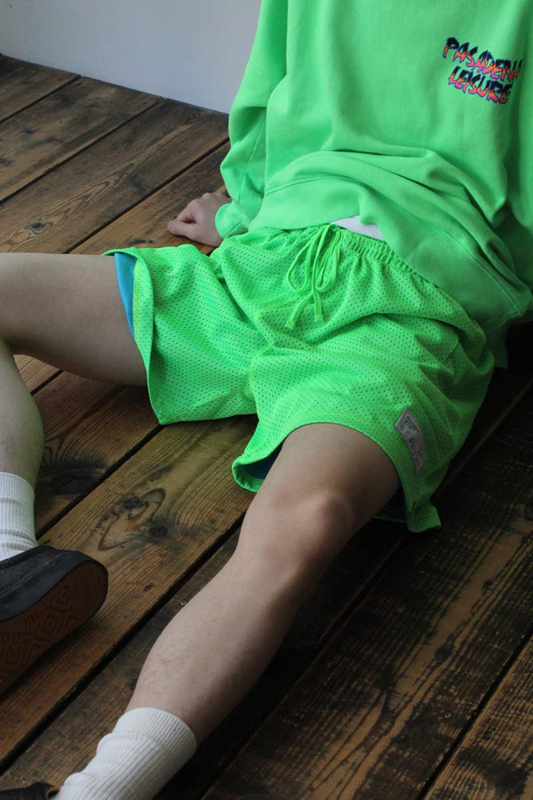 SPORT SHORTS / NEON GREEN/TURQUOISE [40%OFF]