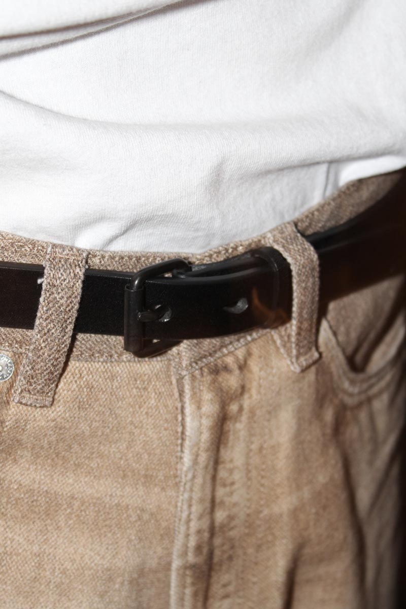 COMES LEATHER BELT / BLACK/BLACK