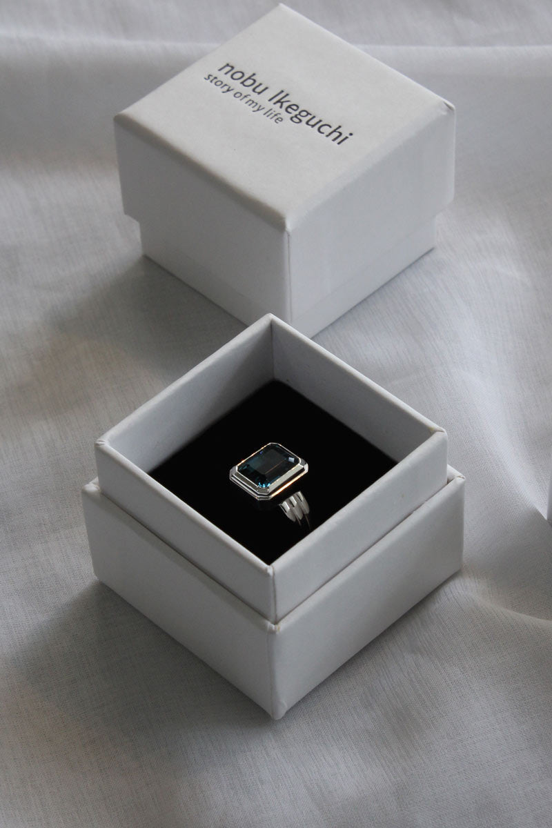 RING NO.607 / SILVER 925/LONDON BLUETOPAZ
