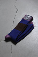 Load image into Gallery viewer, COTTON RIB SPORTS SOCKS / BLUE/BROWN/PURPLE [30%OFF]