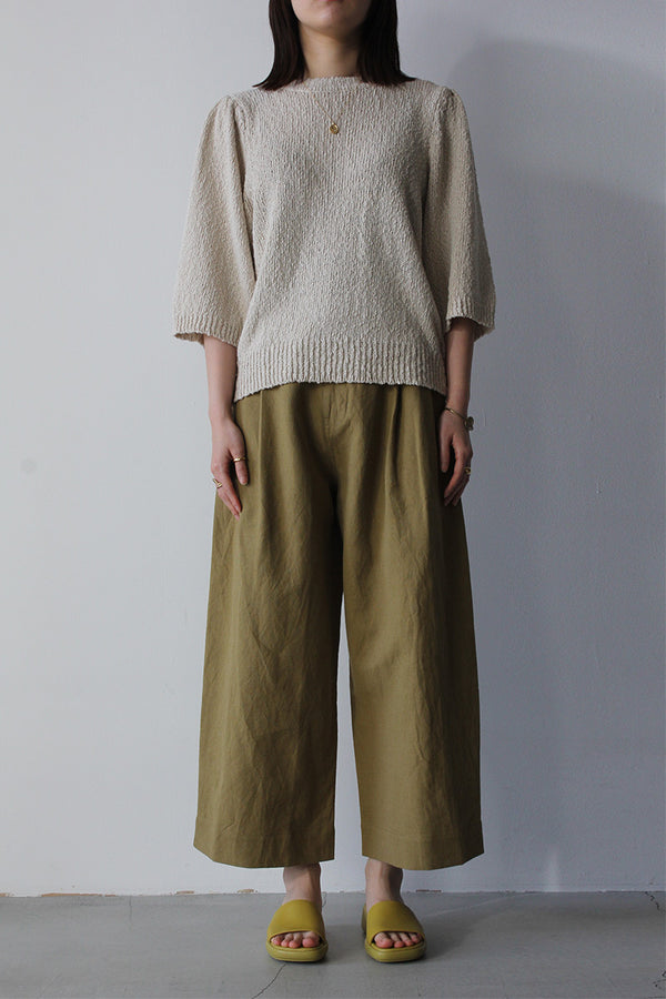 PLEATED TROUSER / LICHEN [80%OFF]