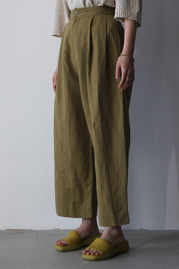 PLEATED TROUSER / LICHEN [80%OFF]