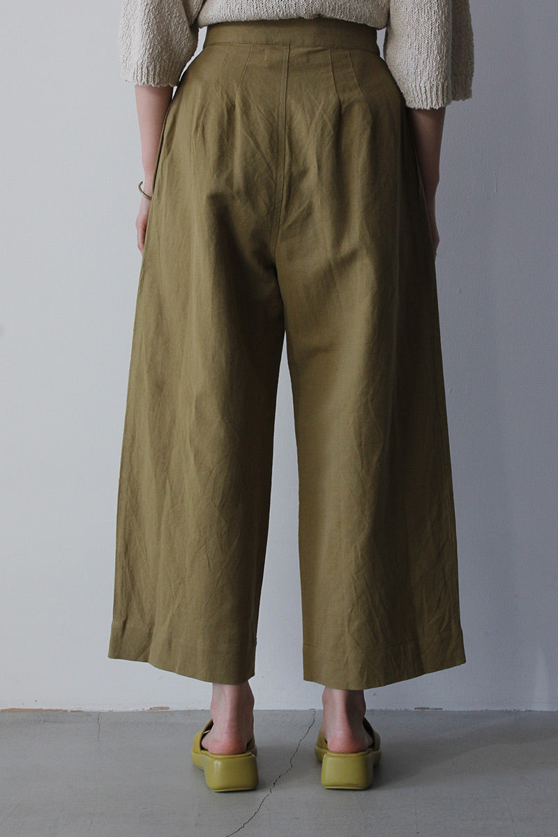 PLEATED TROUSER / LICHEN [80%OFF]