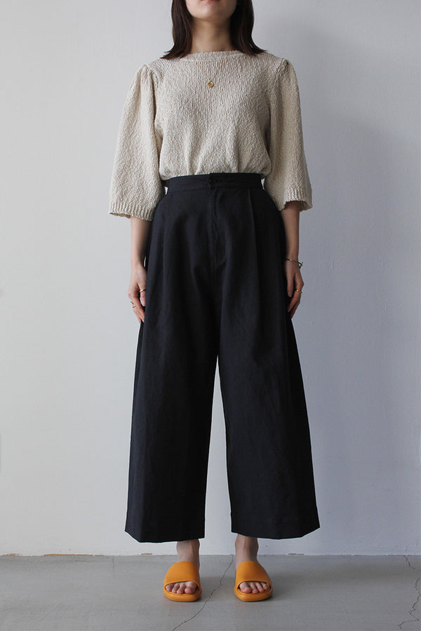 PLEATED TROUSER / BLACK [80%OFF]