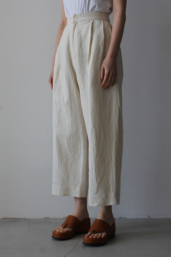 PLEATED TROUSER / CREAM [80%OFF]