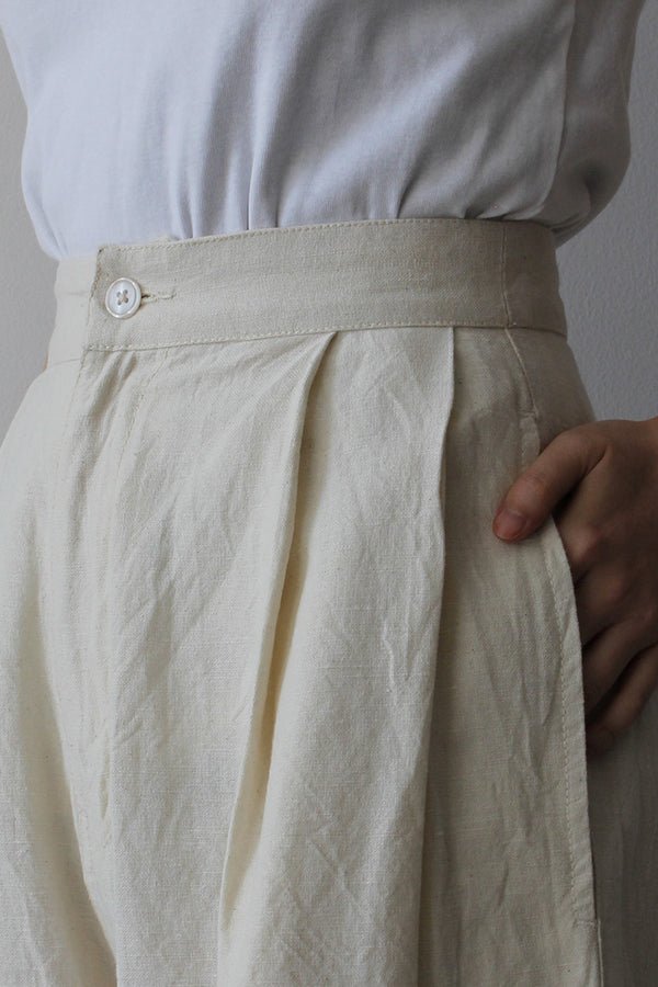 PLEATED TROUSER / CREAM [80%OFF]
