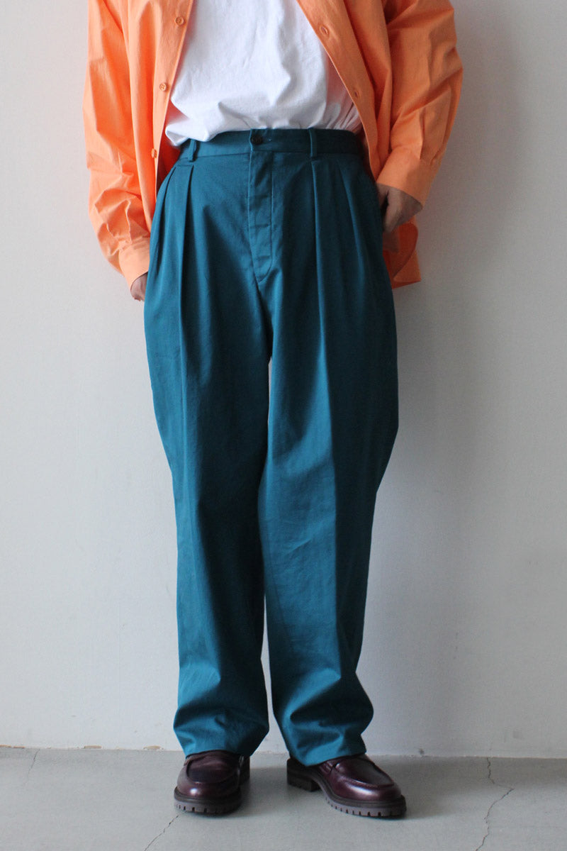 NEAT | NEAT CHINO / BLUE GREEN チノトラウザー – STOCK