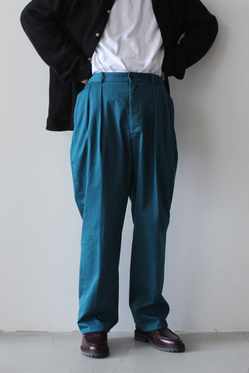 NEAT | NEAT CHINO / BLUE GREEN チノトラウザー – STOCK