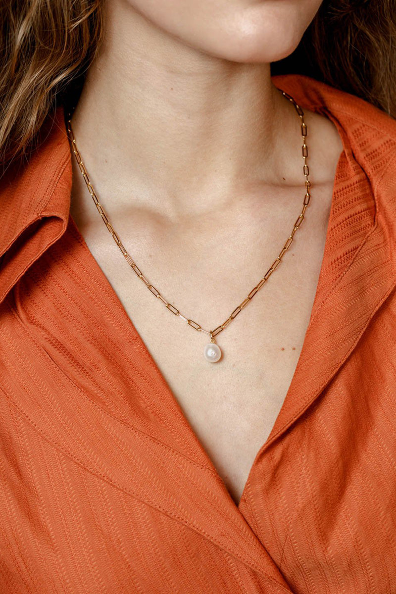 BIANCA NECKLACE / GOLD VERMEIL/FRESHWATER PEARL