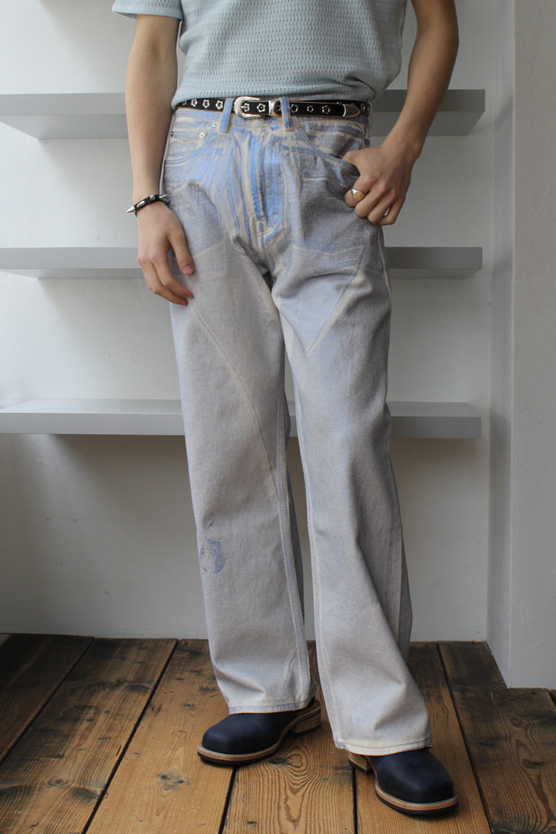 OUR LEGACY | THIRD CUT / BLUE FOIL DENIM フォイル加工ワイドデニム