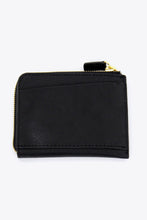 Load image into Gallery viewer, LEATHER ZIP WALLET / BLACK