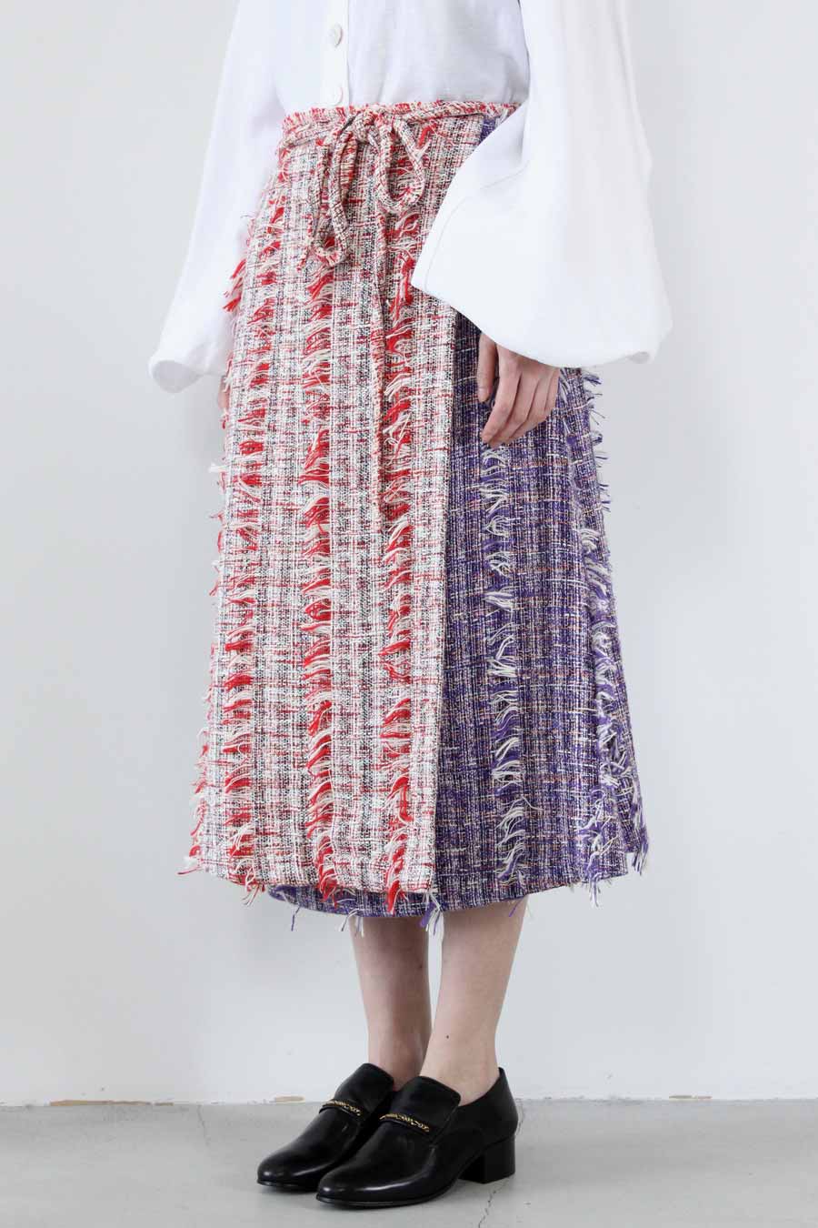 JETTY WRAP SKIRT TWEEDY TWEED / MULTI [90%OFF]