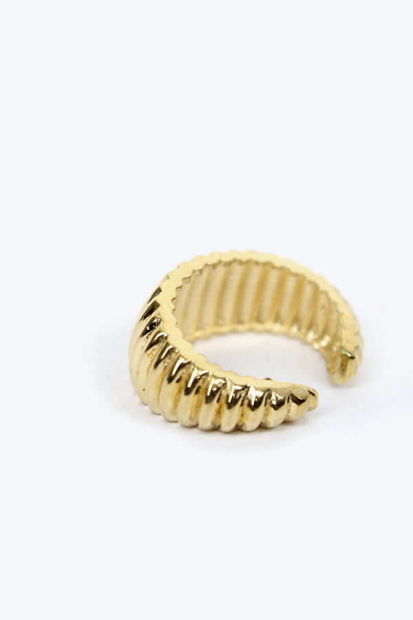 LATTICE EAR CUFF / YELLOW GOLD PLATE 