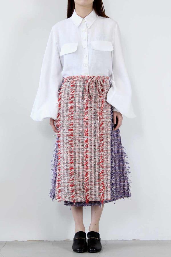 JETTY WRAP SKIRT TWEEDY TWEED / MULTI [90%OFF]