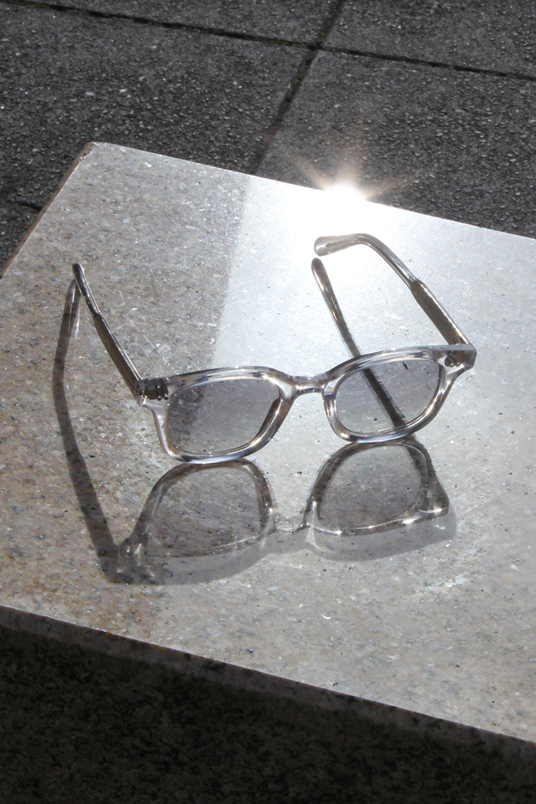 02.2M SQUARE SUNGLASSES / CLEAR